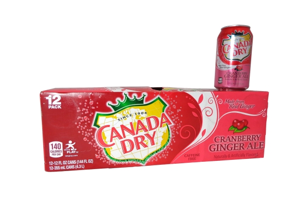 12 pack Canada Dry Cranberry Ginger Ale