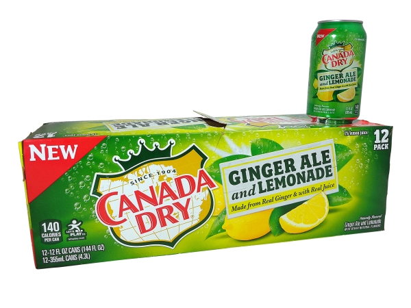 12 pack Canada Dry Ginger Ale with Lemonade