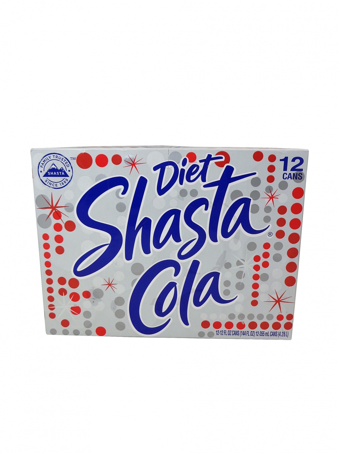 FRESH 12 Pk Shasta Diet Cola - Soda Emporium