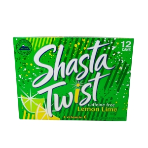 12 pack Shasta Twist Lemon Lime