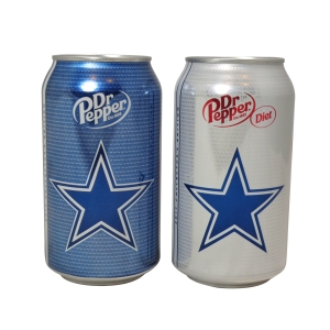2017 Dallas Cowboys 12oz Dr Pepper and Diet Set