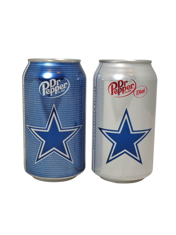 2017 Dallas Cowboys 12oz Dr Pepper and Diet Set