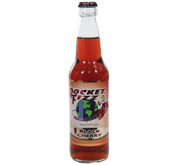 FRESH 12oz Rocket Fizz Black Cherry soda