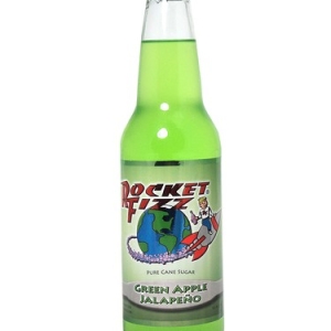 FRESH 12oz Rocket Fizz Green Apple Jalapeno soda