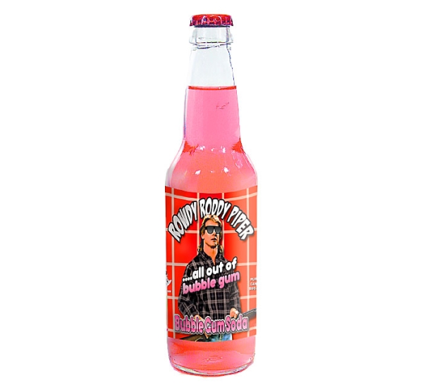FRESH 12oz WWE Rowdy Roddy Piper Bubble Gum soda