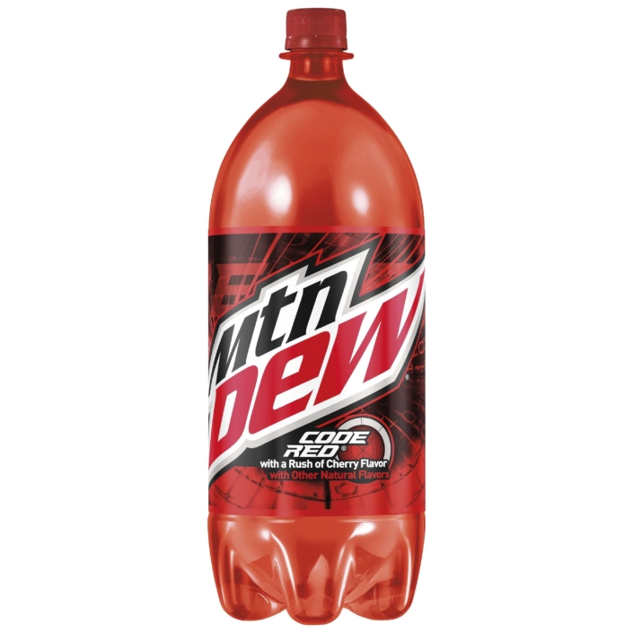 FRESH 2 Liter Mountain Dew Code Red soda - Soda Emporium