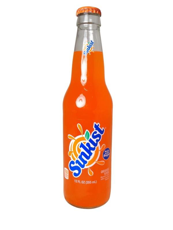 FRESH 12oz Sunkist Orange soda with SUGAR