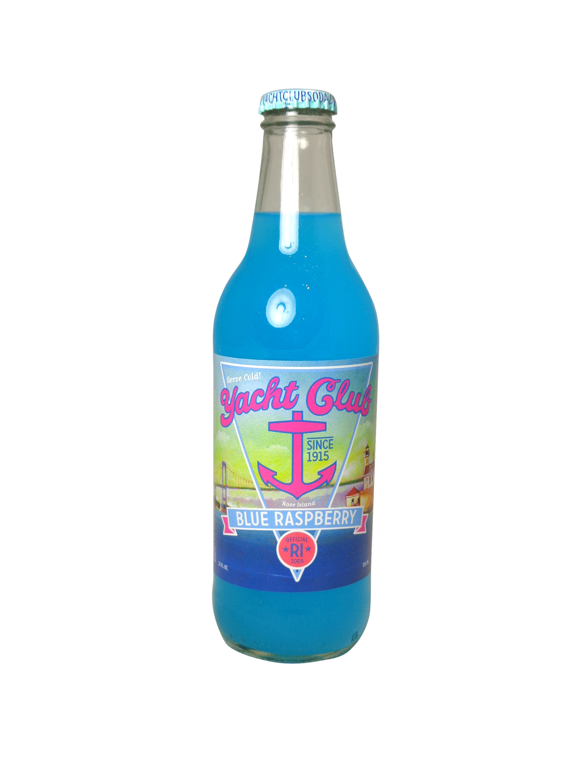 FRESH 12oz Yacht Club Blue Raspberry soda Soda Emporium