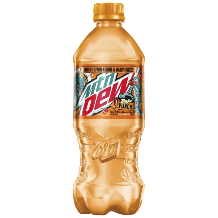 20oz Mountain Dew Baja Fruit Punch - Soda Emporium