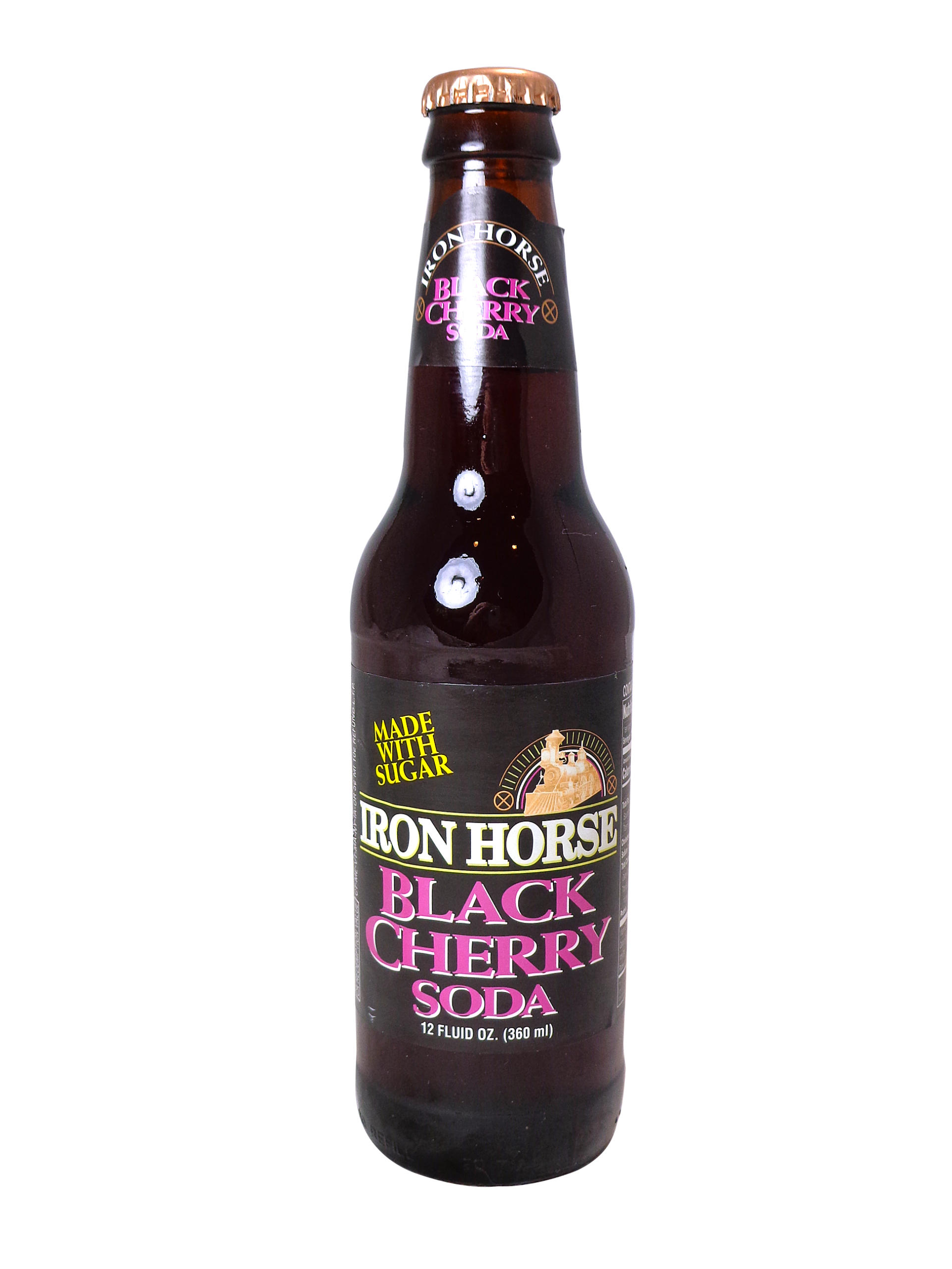 FRESH 12oz Iron Horse Black Cherry Soda Soda Emporium