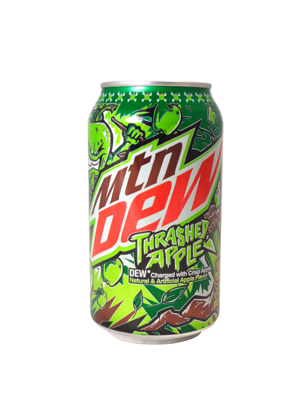 12oz can Mountain Dew Thrashed Apple