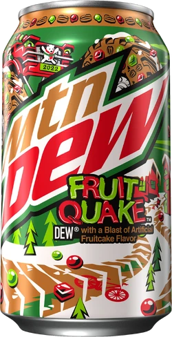 12oz can Mountain dew Fruit Quake