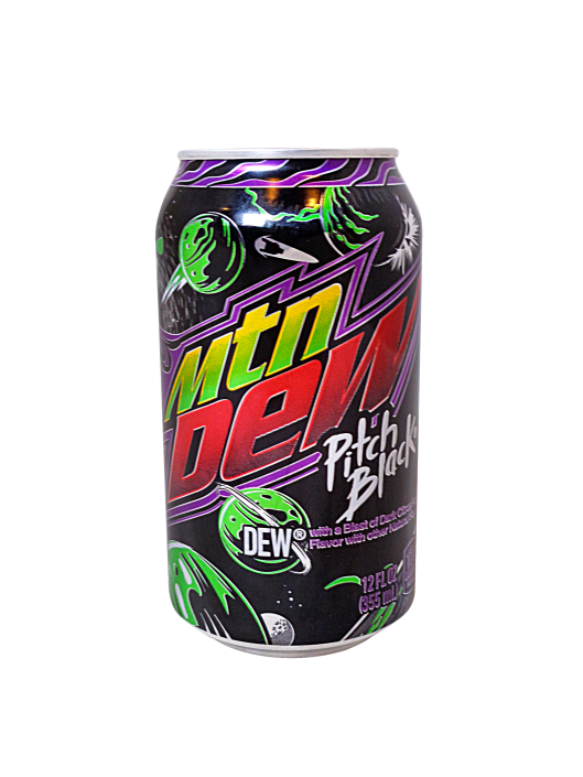 12oz can Mountain Dew Pitch Black - Soda Emporium