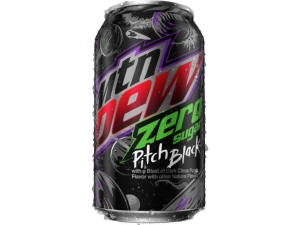 12oz can Mountain Dew Pitch Black Zero Sugar - Soda Emporium