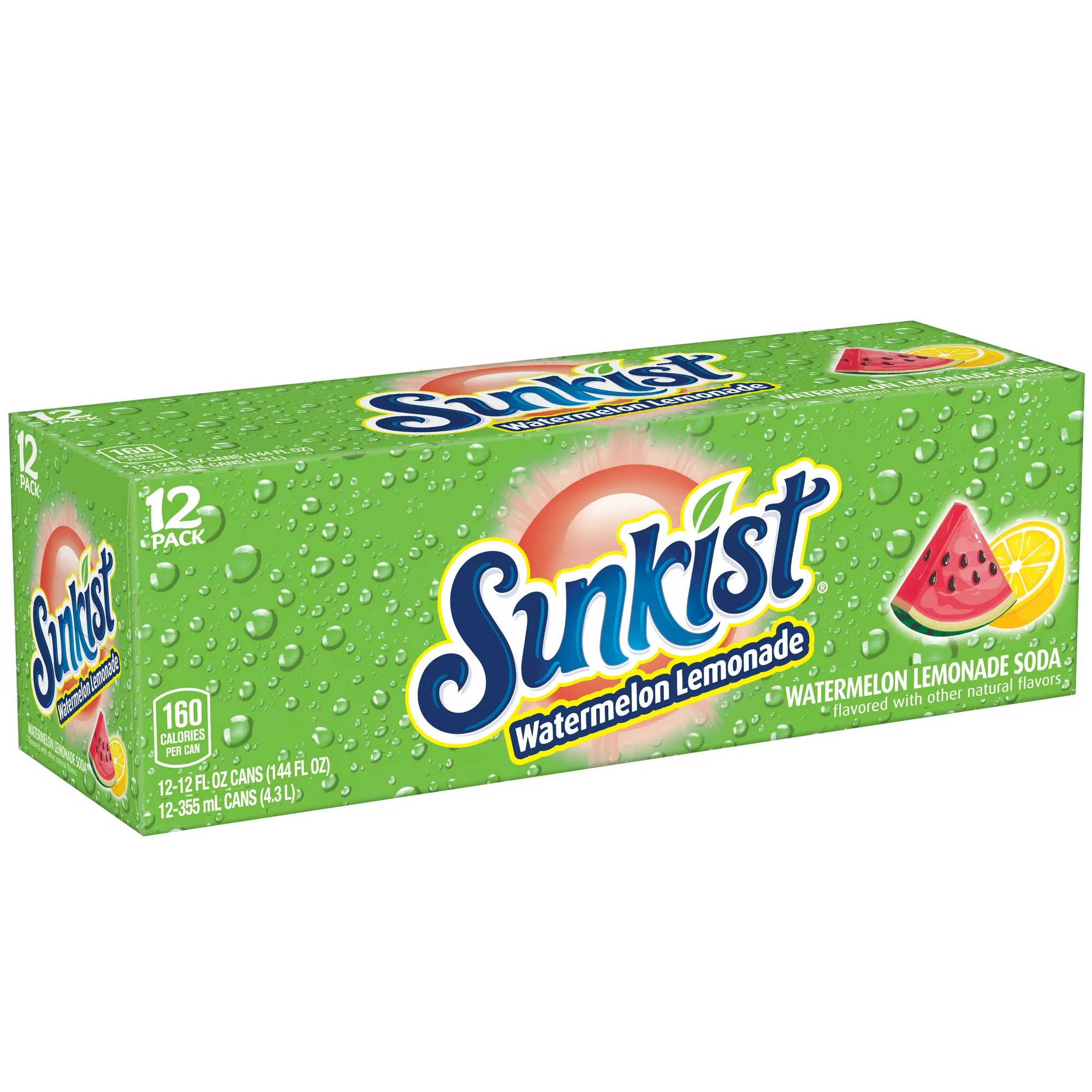 FRESH 12 Pk Sunkist Watermelon Lemonade - Soda Emporium