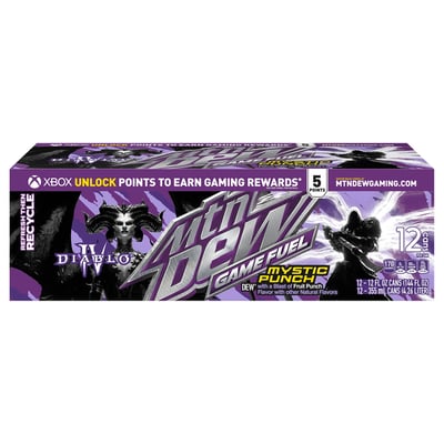 12 pack Mountain Dew Game Fuel Mystic Punch