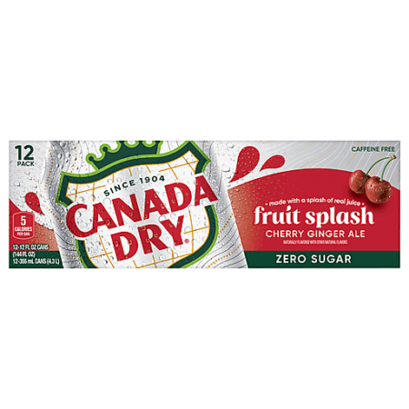 12 pack Canada Dry Fruit Splash Zero