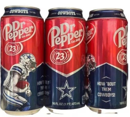 16oz Dr Pepper Dallas Cowboys 2024 Collector Can