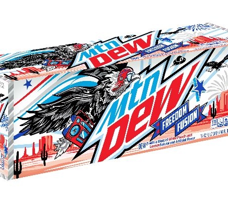 12 pack Mountain Dew Freedom Fusion