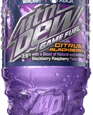 20oz Mountain Dew game fuel blackberry