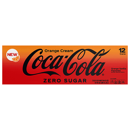 12 pack Coke Orange Cream Zero