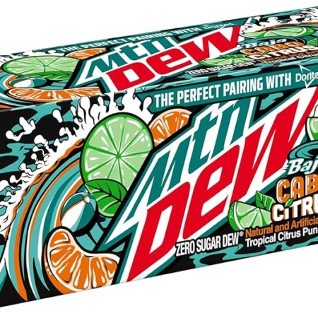 12 pack Mountain Dew Baja Cabo Citrus Zero