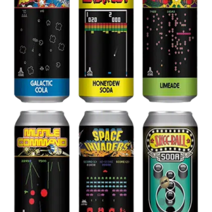 Rocket Fizz Atari Soda can Collector Set