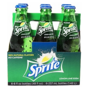 FRESH 6 Pk 8oz Sprite – NOW WITH CANE SUGAR!!